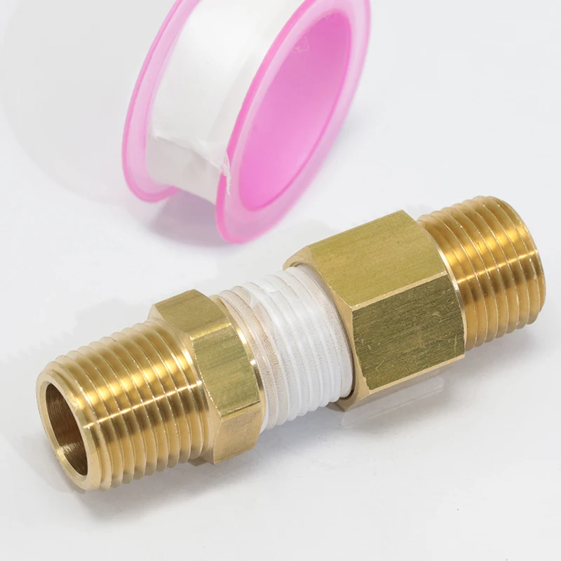 2pcs NPT Male Thread 1/8&quot 1/4&quot 3/8&quot 1/2&quot Brass Pipe Tube Fittings Straight Hex Nipple Joint(Model:3325) | Обустройство