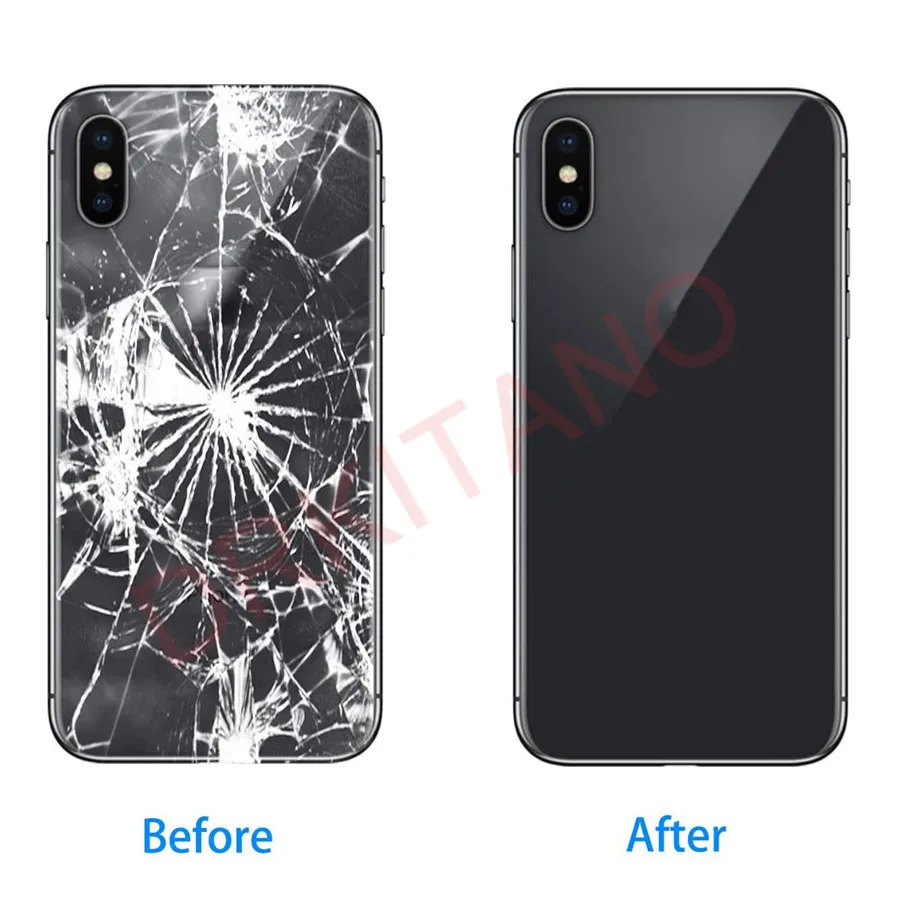 Задняя стеклянная панель для iPhone X XS MAX Крышка батарейного отсека корпус заднего