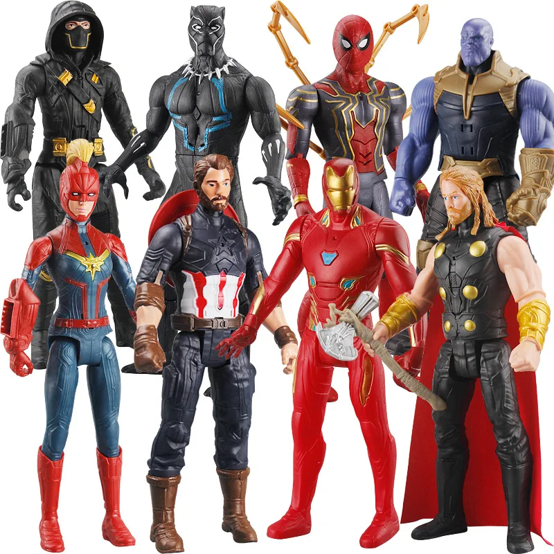 Экшн фигурки Marvel Мстители Веном Бэтмен Супермен Человек паук танос Халк Железный