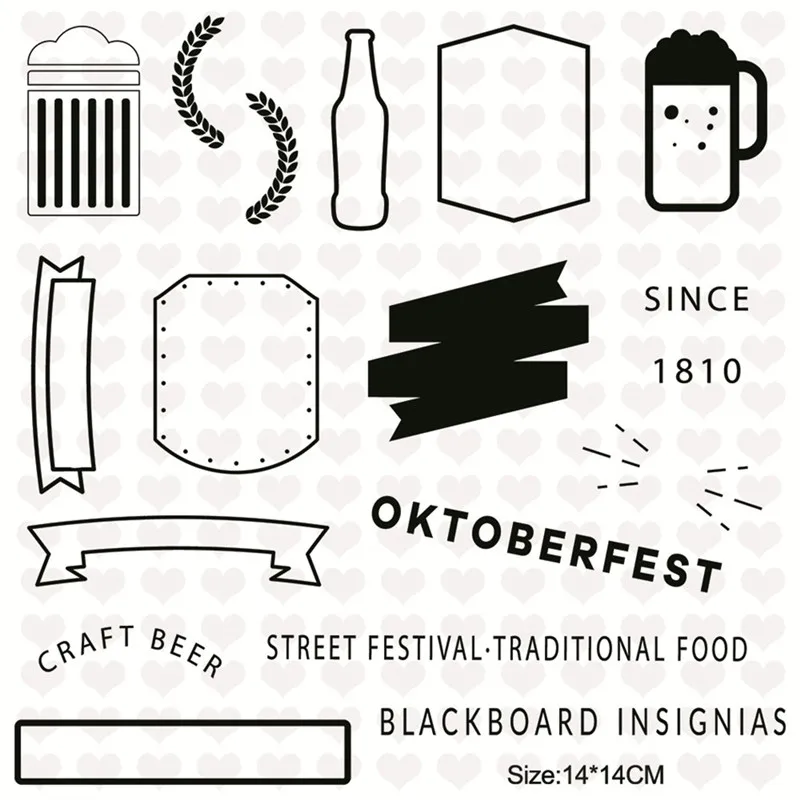 YaMinSanNiO The Munich Oktoberfest 14*14 см прозрачный штамп для скрапбукинга Новый 2019 альбом