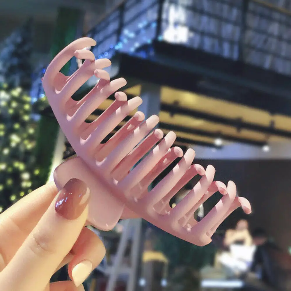 

Simple Large Hair Claw Clip Solid Color for Women Girl Bathroom Headwear Clamps Claw Clip Crab for Hair Accessories