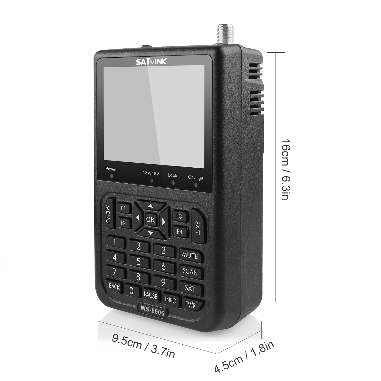 Digital Satellite Meter Signal Finder SATlink WS-6906 DVB-S FTA Data Satellite Signal Meter Finder 3.5" LCD US UK EU AU Plug