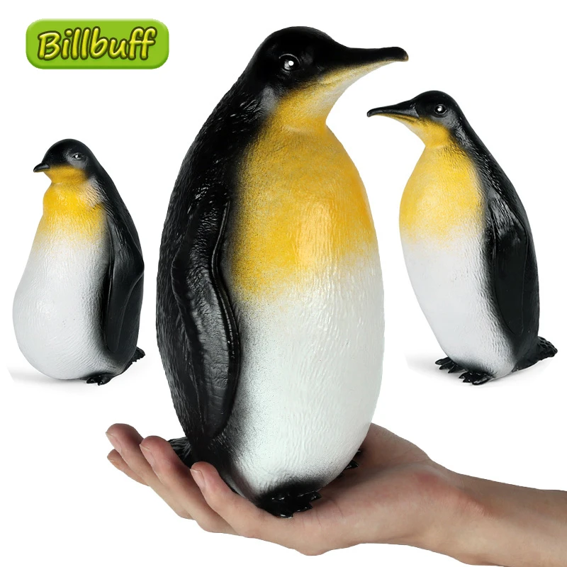 

2021 Simulation Arctic Animal Soft Glue Action Lifelike Model Penguin Cub Figures Collection Educational toys ​for Children Gift