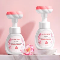 1 pcs sakura amino acid bubble facial cleanser deep cleansing refresh oil control moisturize skin protection delicate hydration
