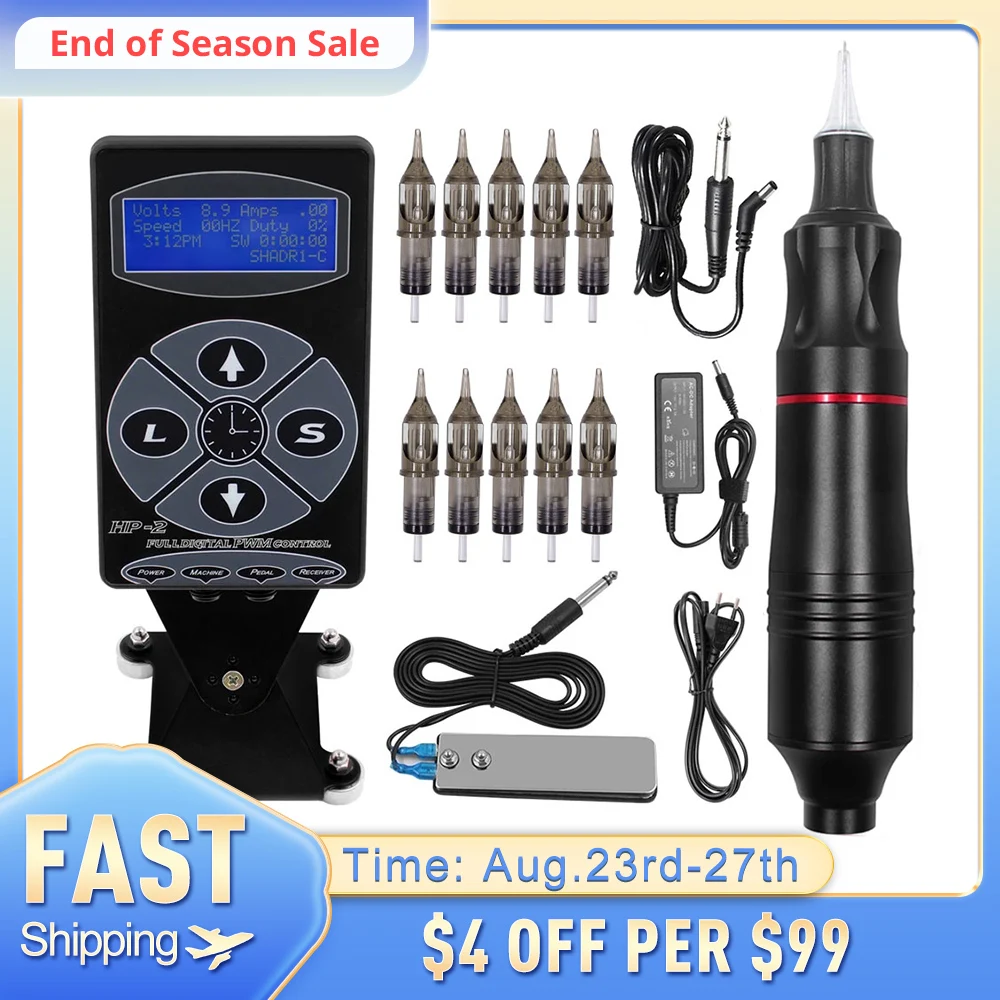 Полный набор для тату машинки картридж с ротационной ручкой бровей машинка