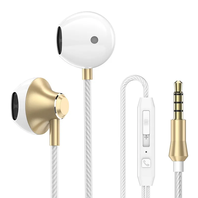 Earphone For MP3 Universal Metal Wired Control Portable Durable Stereo Music With Microphone Earphones Handfree | Электроника