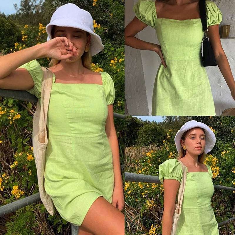 

Элегантные мини-платья для женщин, летние офисные женские пляжные короткие платья для отдыха в стиле High Street