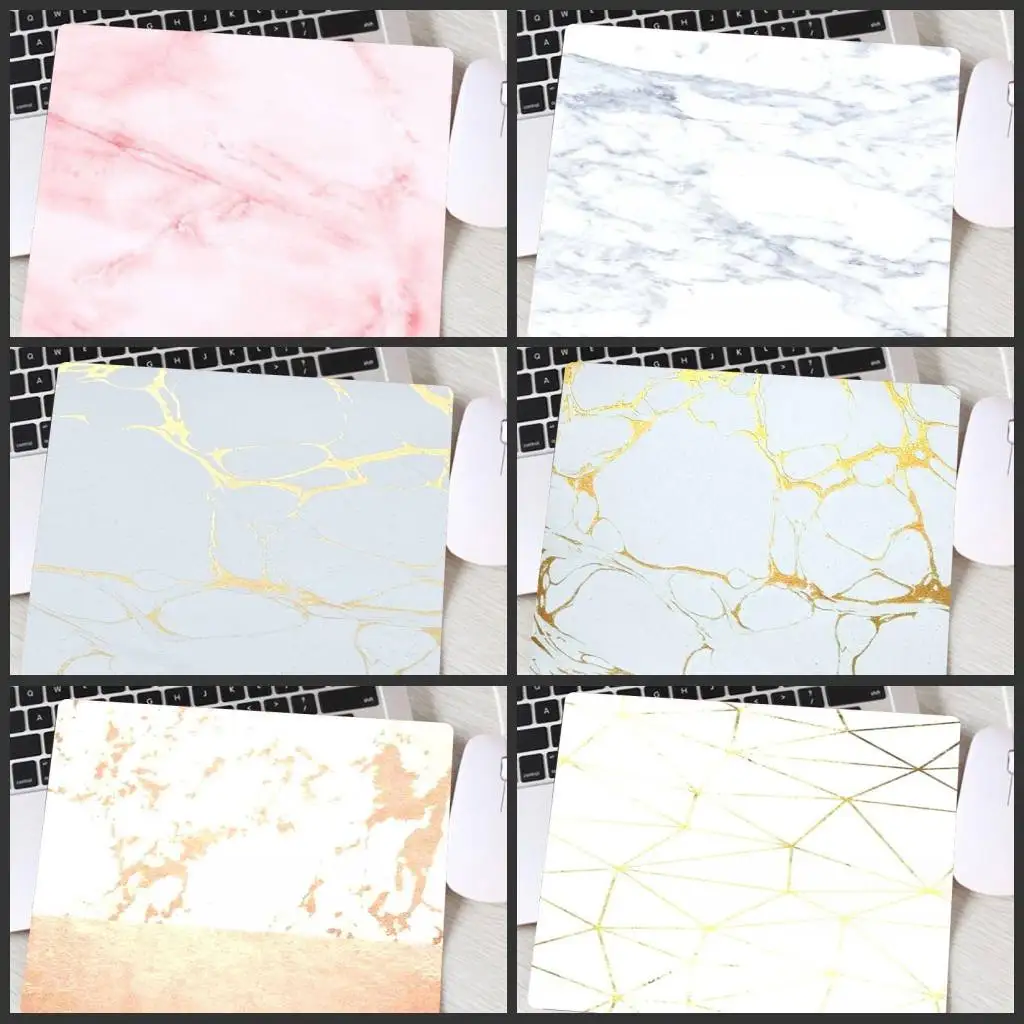 Игровой коврик для мыши XGZ с золотистой и белой мраморной текстурой компьютерный