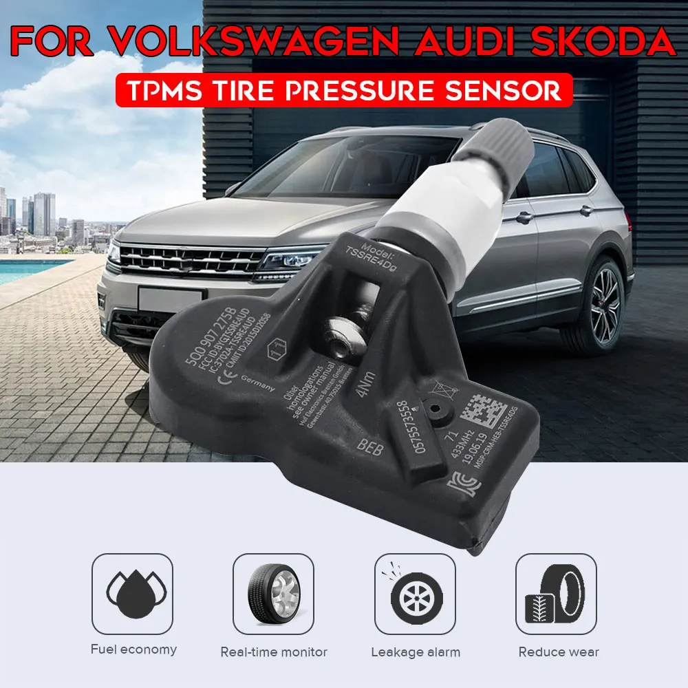 1PC TPMS Low Energy Anti-Explosion Car Tire Monitoring New High Temperature Alarm 433 MHz Pressure Sensor for SKODA | Автомобили и
