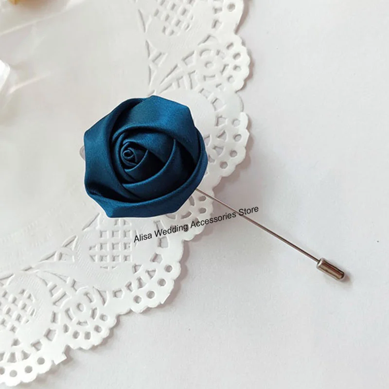 Красные бутоньеры свадебные аксессуары корсаж для жениха булавки лацканов лента