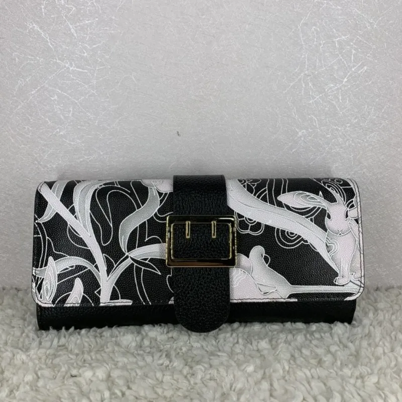 Женский Длинный кошелек с застежкой кредитница сумочка для денег офисные