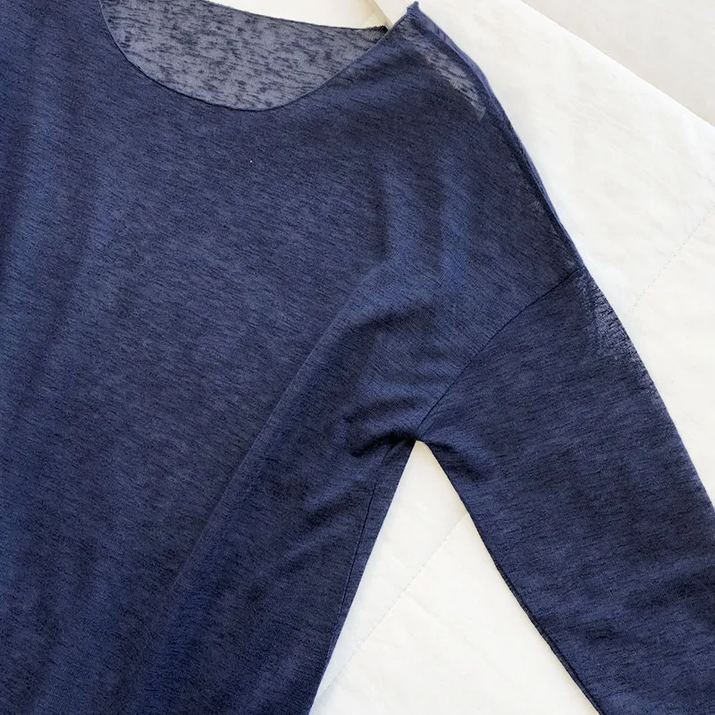 Женская тонкая трикотажная футболка прозрачная Повседневная Однотонная с