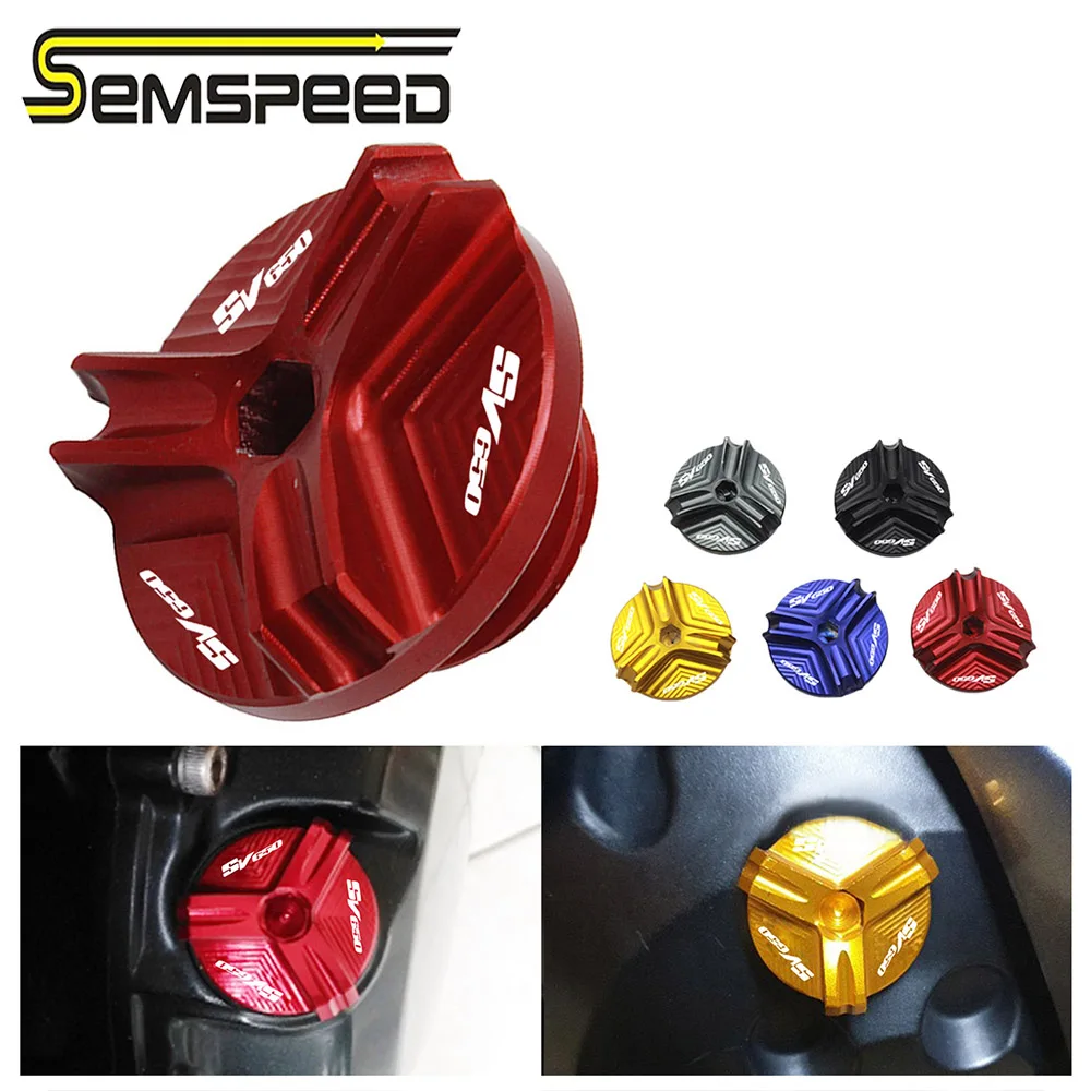 

SEMSPEED для мотоцикла SV650 SV650S SV650A SV650X SV 650 M20 * 1,5 Крышка Масляного наполнителя штепсельная Вилка для слива моторного масла колпачок для орехов кр...
