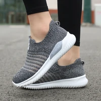 women shoes plus size sneakers women breathable mesh sports shoes female slip on platform sneakers white knit sock shoes casual