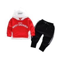 new spring autumn children boys girl cotton tracksuits baby fake two hoodies pants 2pcsset infant fashion toddler clothing suit