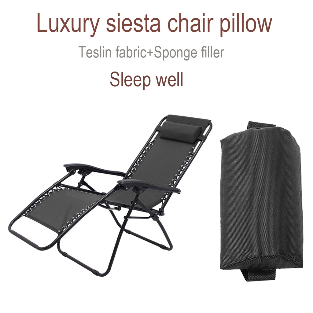 Folding Sling Chair Replacement Cloth with Head Relax Cushion &amp Laces for Garden Recliner Lounge Patio | Спорт и развлечения