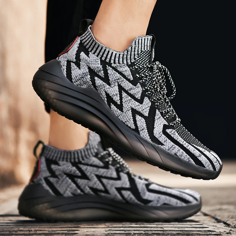 JIEMIAO Men Shoes Men's Sports Shoes for Autumn and Winter Outdoor Running Shoes Comfortable Breathable Casual Gym Men Sneakers