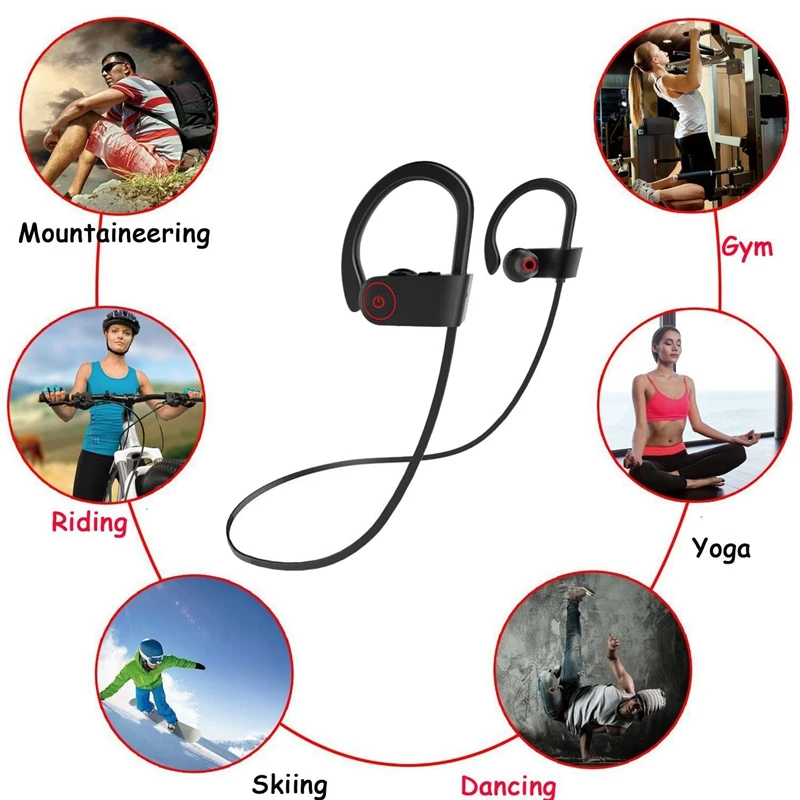 Беспроводные наушники для бега тренировки спортивные защиты от пота Hd стерео с
