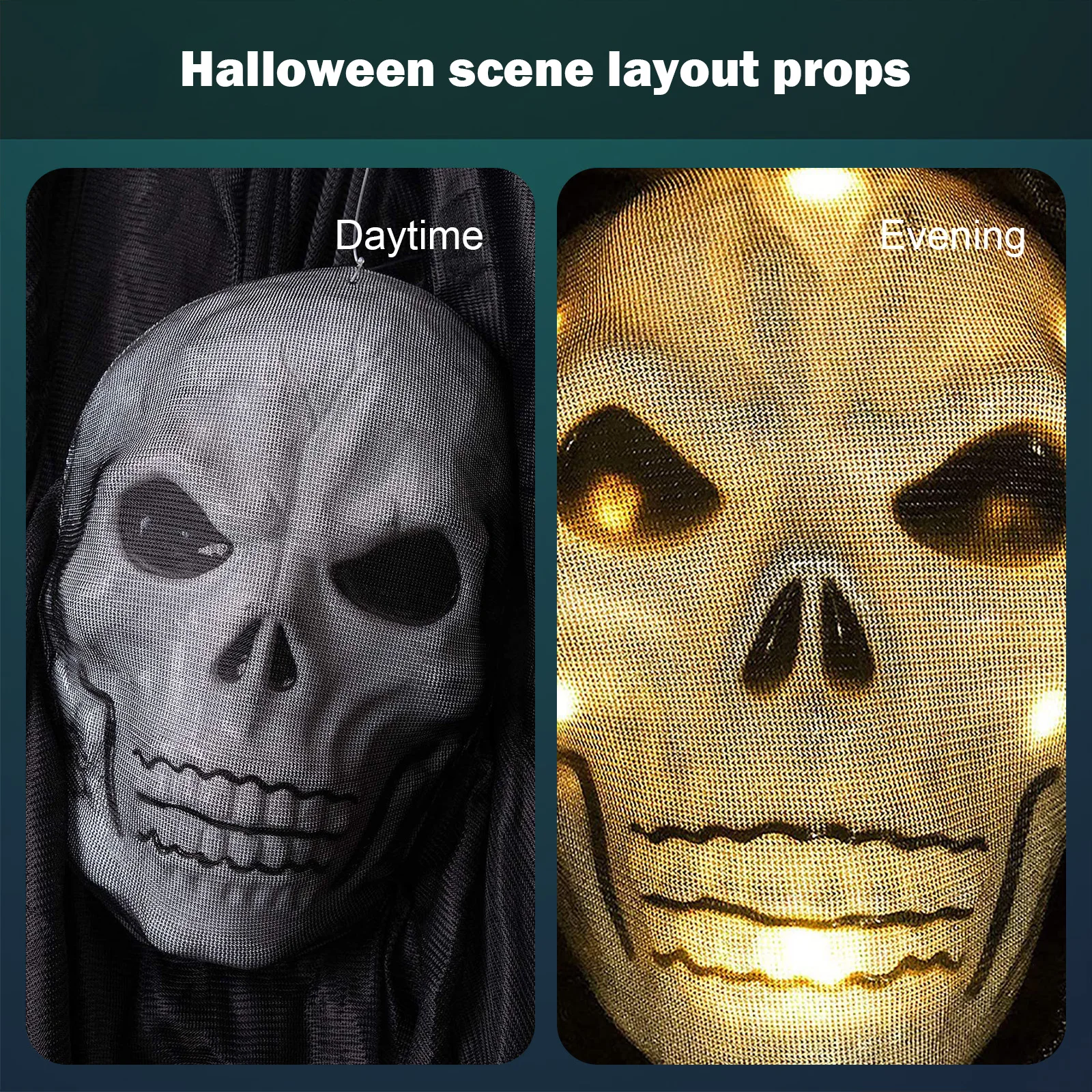 

Хэллоуин, управление звуком, светящаяся голова, Хэллоуин, призрак, подвесные украшения, светодиодный призрак со светодиодными глазами