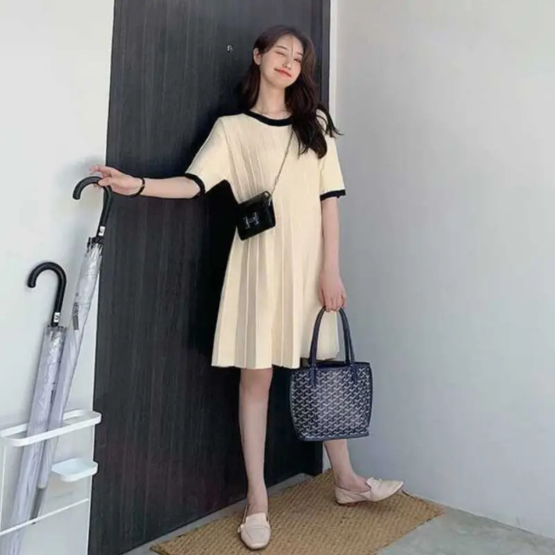 

Knit Dress Women 2021 New Fashion Half-length Skirt Japanese tTmperament ins Trendy Dress