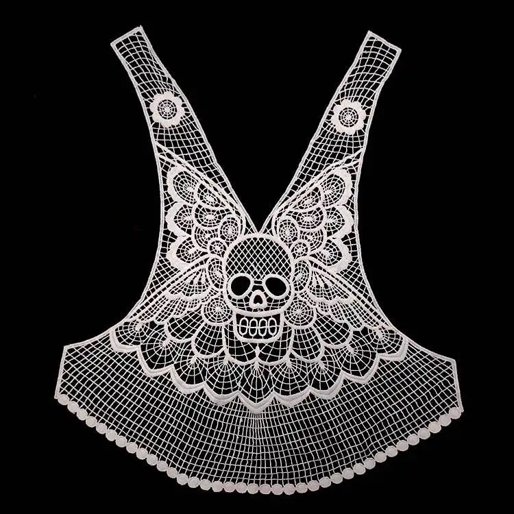 С вышивкой с круглой горловиной для творчества искусственные Съемная воротники