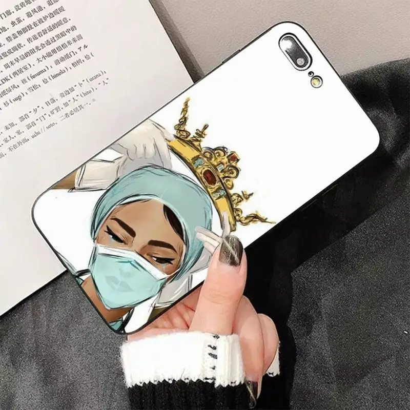 Nurse doctors medicina and Health bumper Black Cell Phone Case for iphone 13 8 7 6 6S Plus X 5S SE 2020 XR 11 12 pro XS MAX