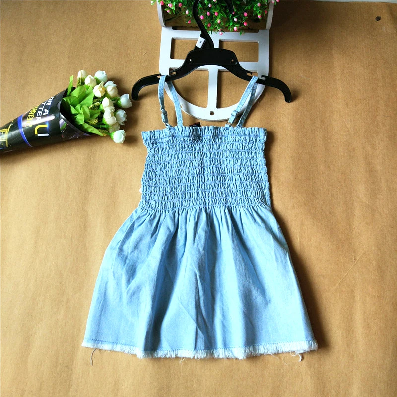 Hot sell jeans vest girl dress summer baby children kids high quality | Детская одежда и обувь