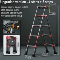 1 11m1 41m multi function aluminum telescopic ladder household trestle ladder portable five step ladder collapsible lift stairs