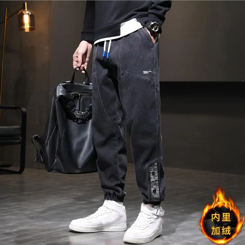 Джинсы мужские зимние большого размера с флисовой подкладкой размеры 5xl 6xl 7xl |