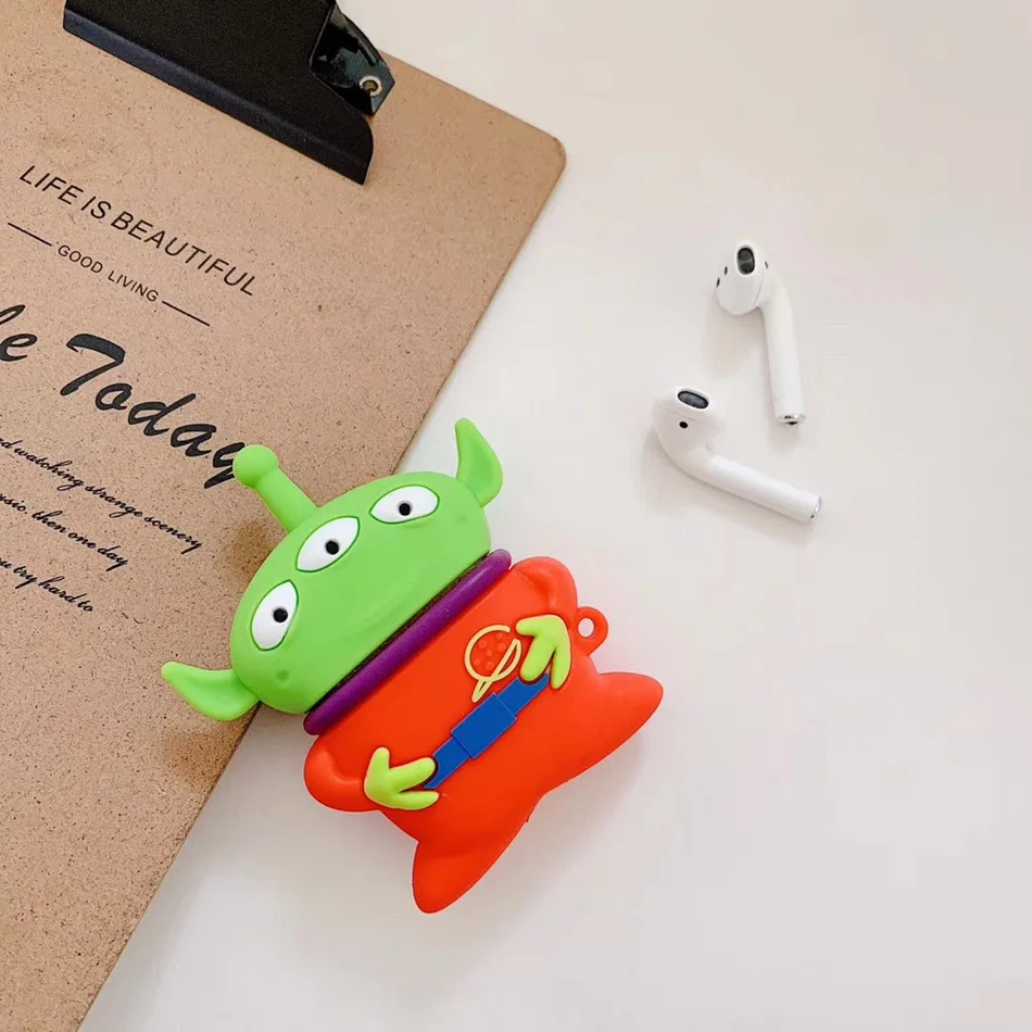 Симпатичные Bluetooth беспроводные наушники чехол для AirPods 2 чехол силиконовый медведь мультфильм чехол для Apple Air Pods чехол аксессуары ремешок - Цвет: 596P
