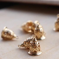 copper plated hollowed out gold earrings are used for diy necklaces earrings accessories jewelry and hardware