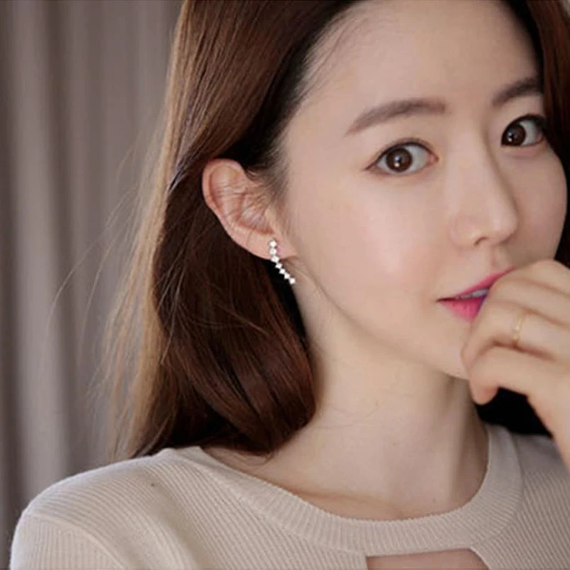 Шикарные Модные женские серьги-гвоздики в форме серьги с украшением виде