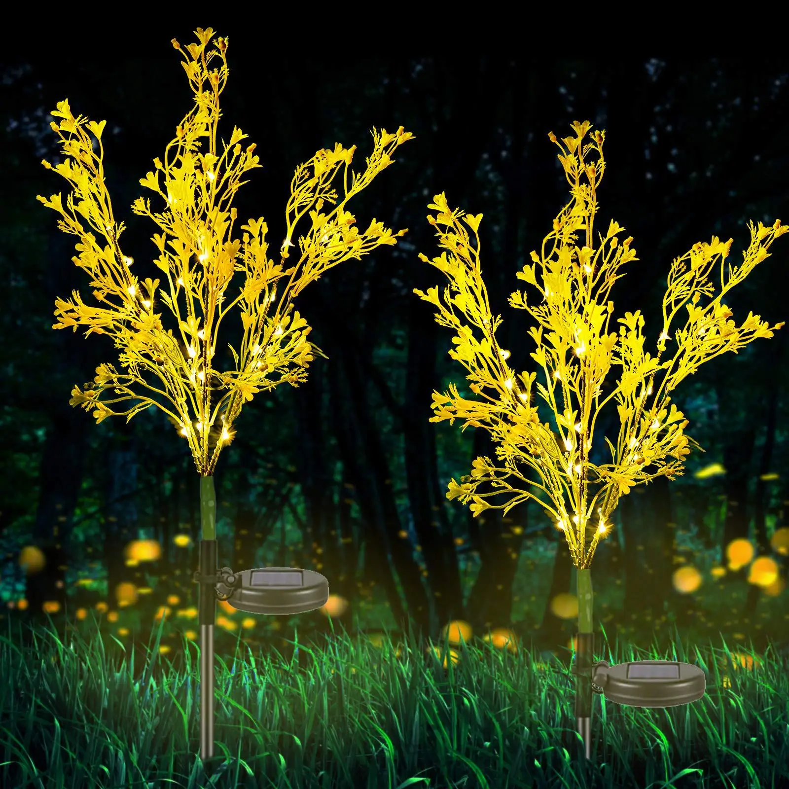 

Nova paisagem ao ar livre iluminação solar jardim luz led luzes decorativas colza flor lâmpada do gramado festa festiva fontes