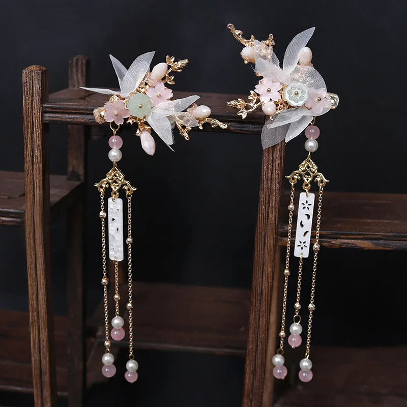 Детские аксессуары для волос заколка девочек боковая с кисточками пошаговый