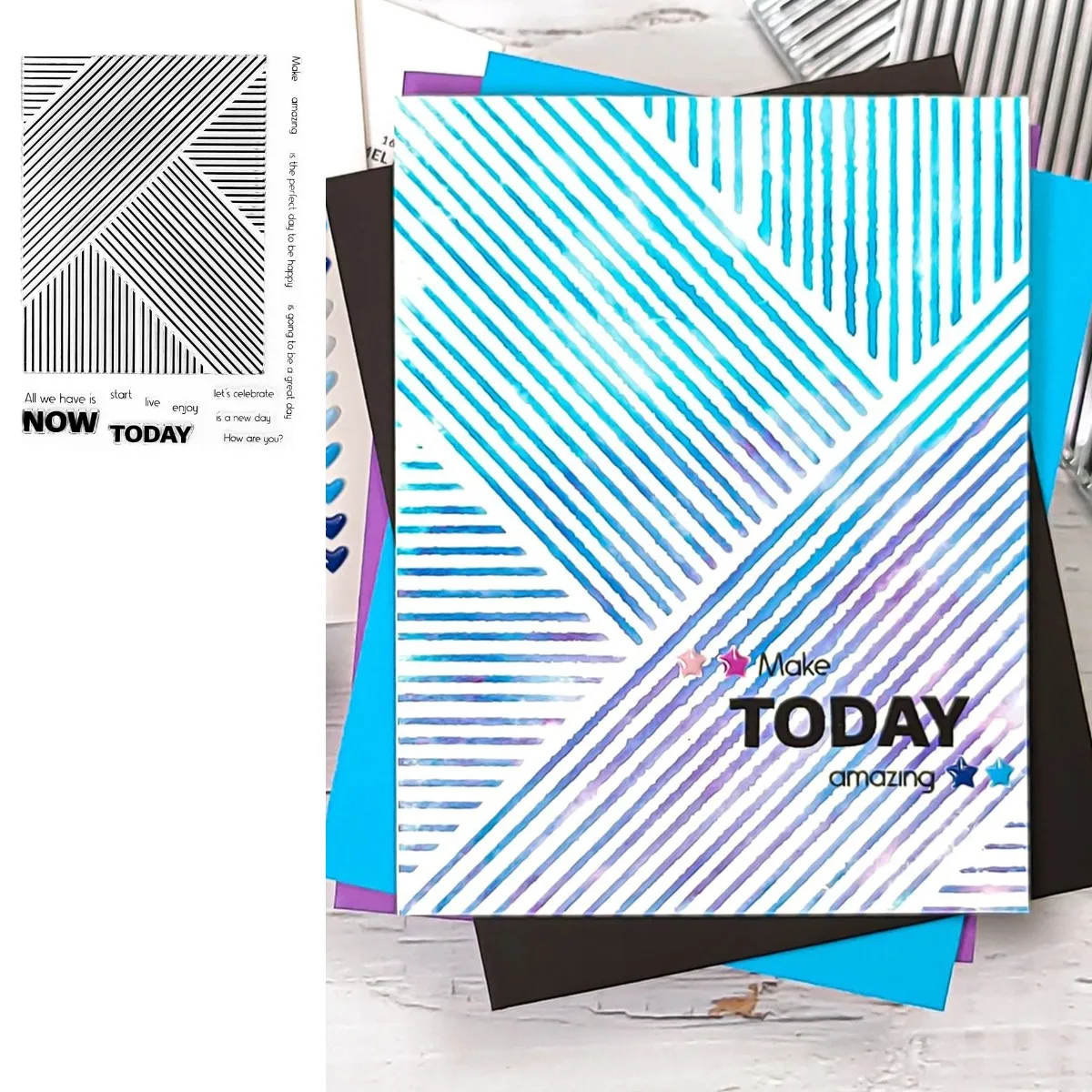 

Woven Stripes Christmas Stamps New Arrival 2021 Scrapbook Diary Decoration Stencil Embossing Template Diy Greeting Card Handmade