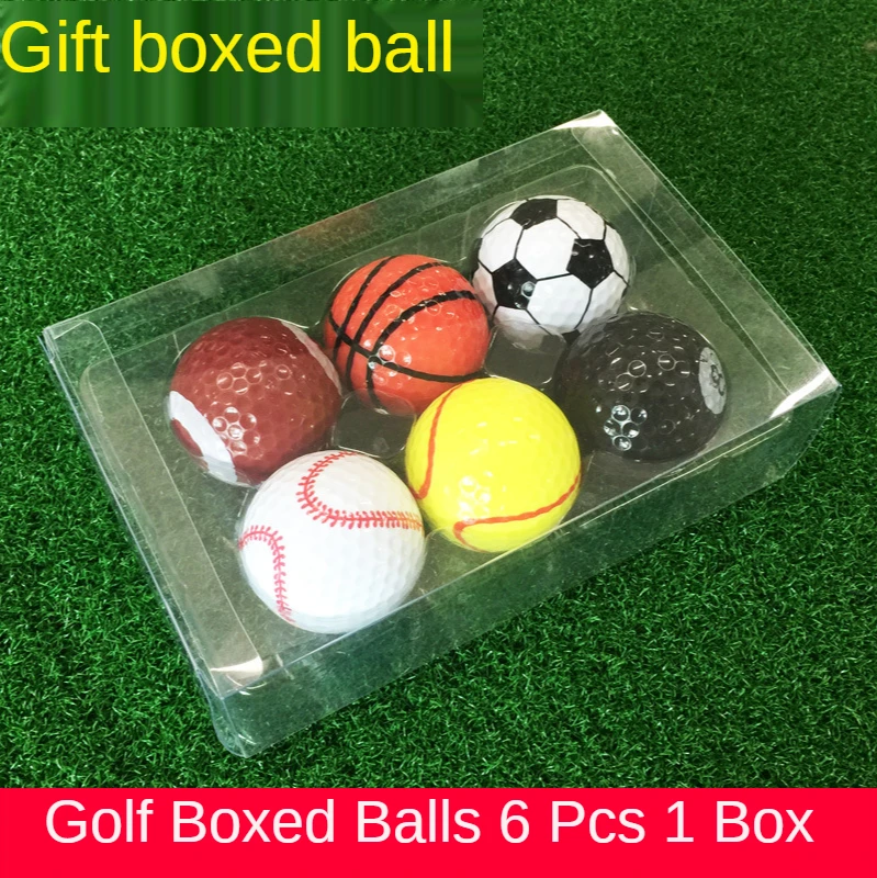 Boxed Ball Brand New Golf Ball Gift Box 6 Pcs 1 Box Rubber Ball