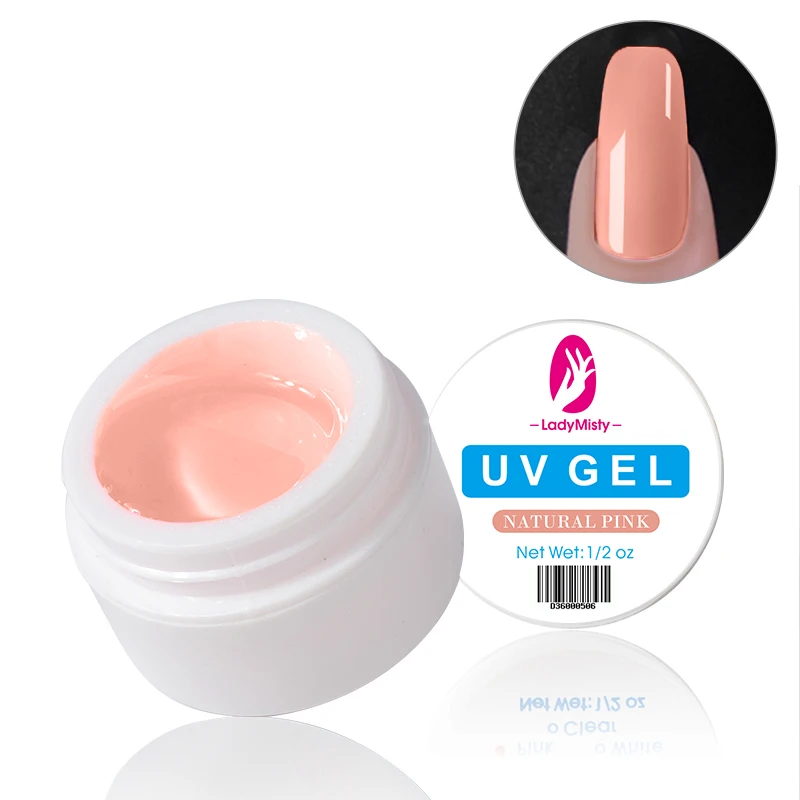 Natural Pink Гель для наращивания ногтей, 3 цвета, УФ-гель для наращивания, акриловый полигель для наращивания ногтей, Гель-лак для ногтей, художественный лак - Цвет: Natural Pink