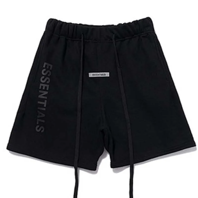 

Essentials Men Sweatshorts Reflective Letter Print Shorts Oversized Street Fashion Fleece Spring and Sutumn Casual Pants 2021