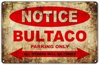 tin sign aluminum notice bultaco motorcycles parking only outdoor indoor sign wall decoration 12x8 inch