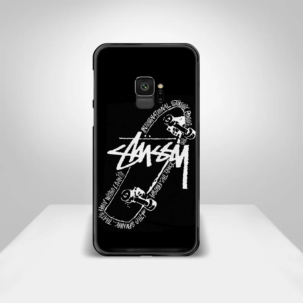 

American trend brand SS Phone Case Cover Hull For Samsung Galaxy S 6 7 8 9 10 e 20 edge uitra Note 8 9 10 plus black prime