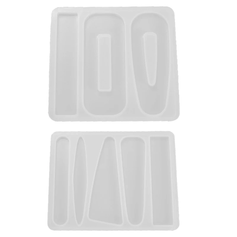 Promotion 5Pcs Cardboard Round Ring Earring Gift Case Box With 2Pcs Handmade Silicone Epoxy Resin Mold Hairpin Acrylic | Дом и сад