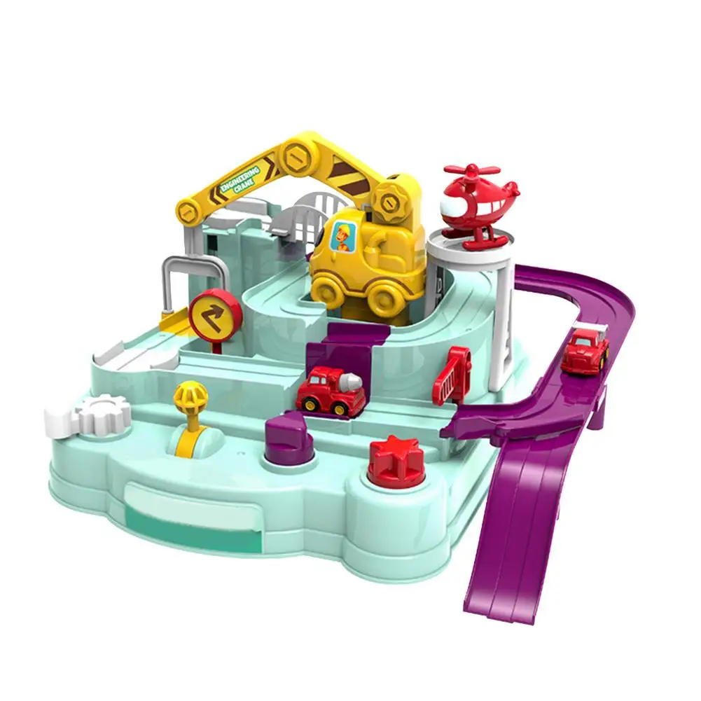

Модель гоночной железнодорожной машины интерактивная игрушка-трек Забавный грузовик 3D головоломки игры для детей Монтессори Обучающие иг...