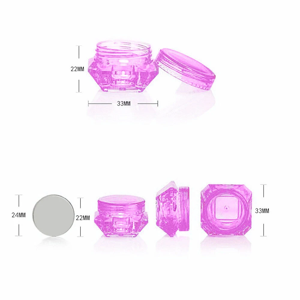 

25Pcs 5g Empty Cream Bottle Jars Diamond Shape Cosmetic Sample Empty Container with Lids Lip Balm Box