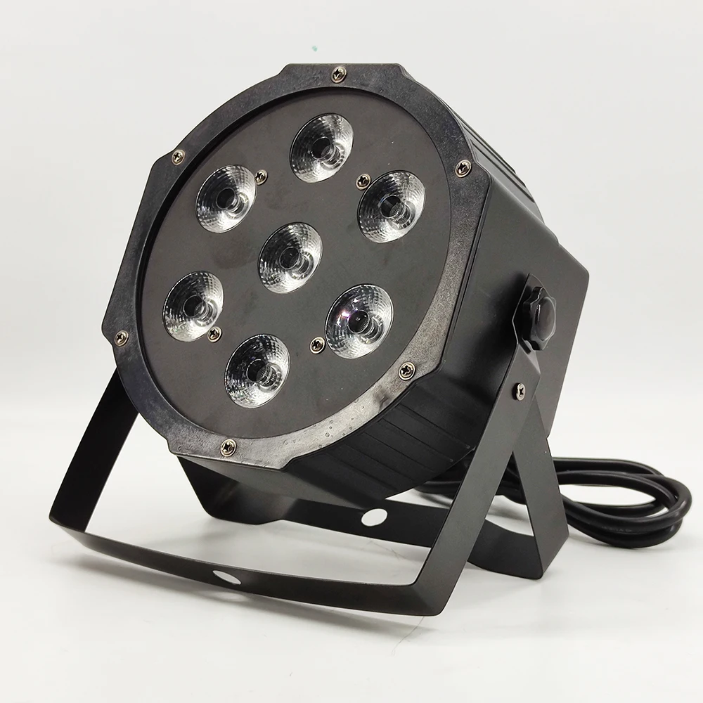 16 шт./лот 7X12W led par light RGBW 4в1 плоский dmx512 dj dying light|Эффект освещения сцены| |