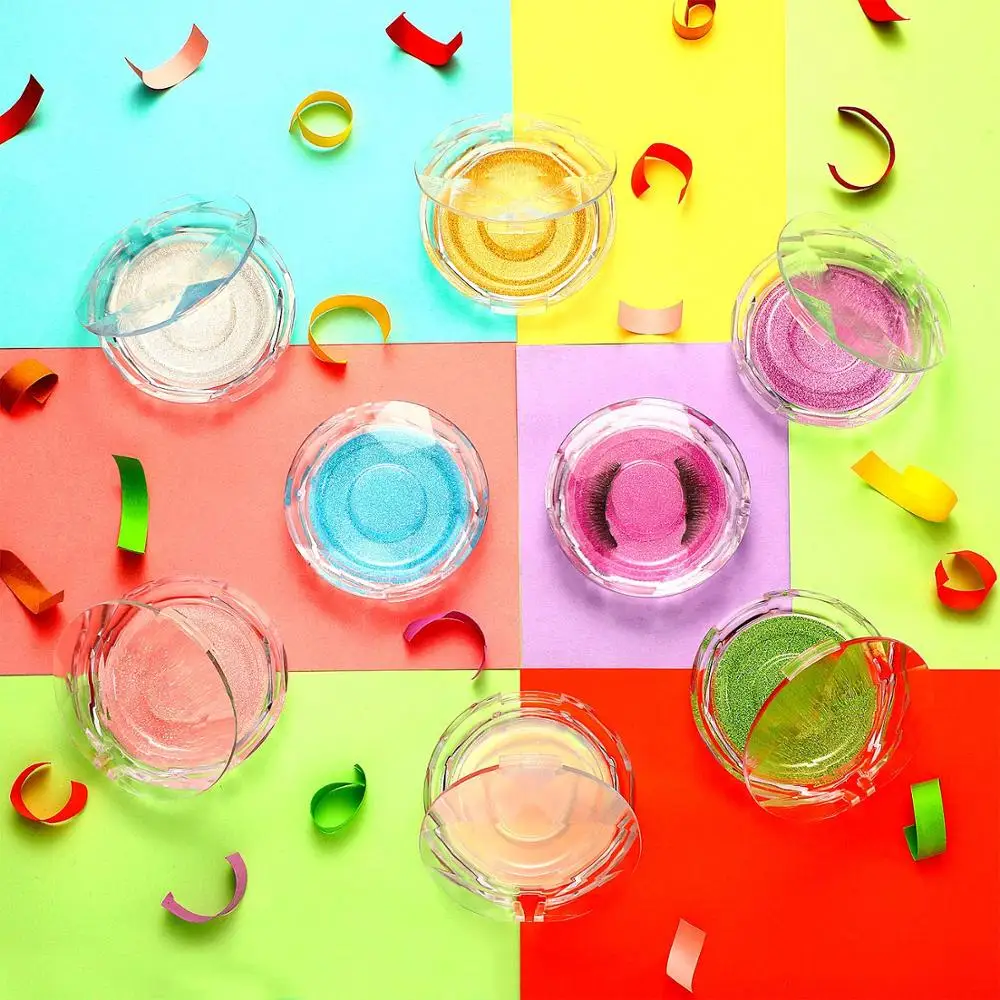 Премиум блестящие карточки для ресниц коробки круглая карточка фон бумажные