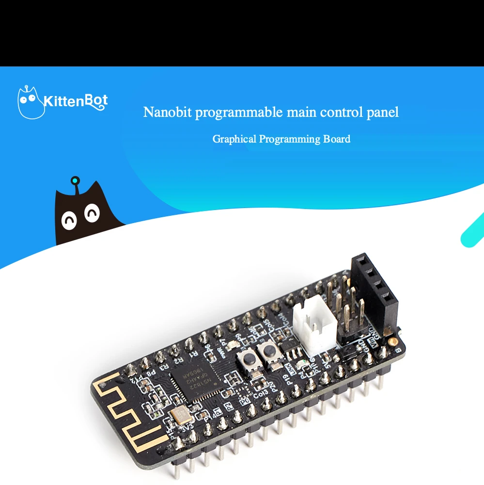 

Программируемая плата Nanobit с поддержкой Makecode Kittenblock, строительные блоки, разработанные Kittenbot
