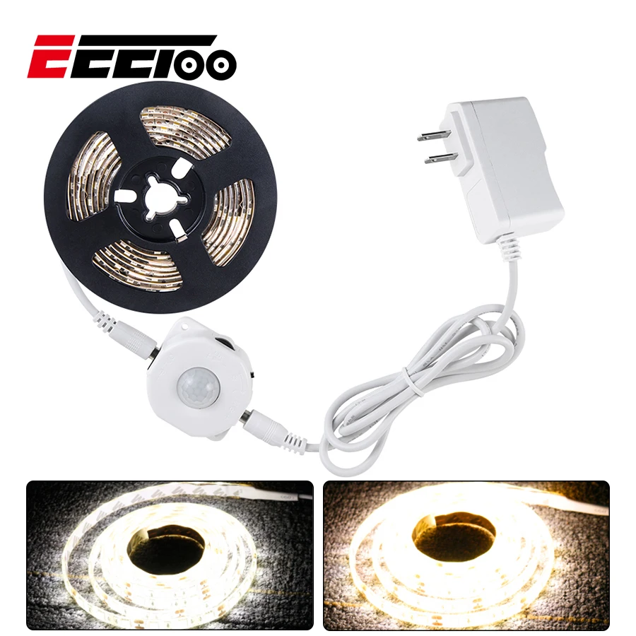 Ночник EeeToo с датчиком движения Светодиодная лента PIR 12 В постоянного тока умный