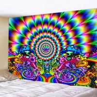 colorful fractal art tapestry mandala living room bedroom wall mounted bohemian psychedelic art personality wall decoration