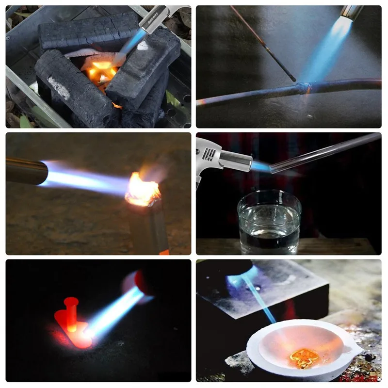 Открытый Кемпинг барбекю пламя газовая горелка огнемет бутан зажигалка