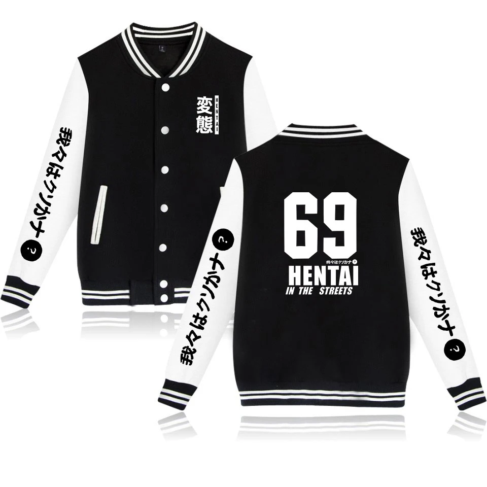 

Hentai Fashion Printed Baseball Jackets Women/Men Long Sleeve Jacket 2020 Hot Sale Casual Streetwear Clothes